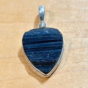 Lovely Black Tourmaline Pendant Necklace